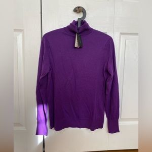 Purple Massimo Dutti turtleneck sweater